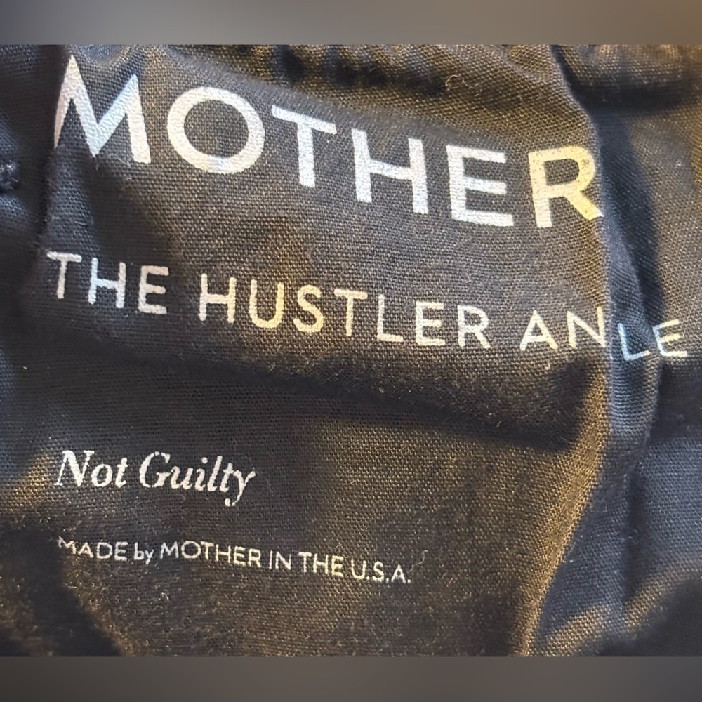 MOTHER The Hustler Ankle Black Jeans Not Guilty Wash Size 30 - Picture 5 of 16